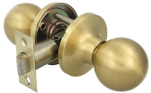 Amig - Pomello in Ottone per Porte in Legno | Funzione Passante | Finitura Opaca | Compatibile con Ante 35-45 mm | Installazione Facile, Multicolore, Standard, Ottone