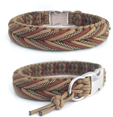 Paracord Halsband, Art: Arrow, Hundehalsband, wahlweise mit Gravur, Namen oder Motivperlen
