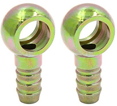 sourcing map 2Stk 12mm ID Schlauchkupplung 16mm Banjo Fitting Kraftstoffleitung Adapter für Motorrad Auto