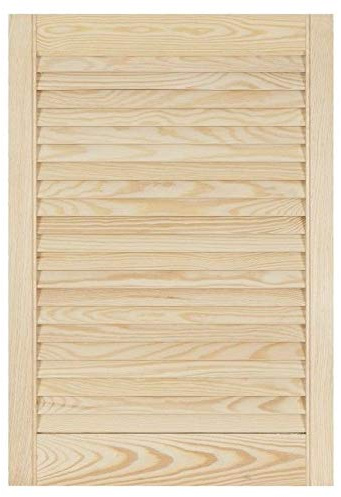 Louvre Door – Pine Wood – Vented Open – Ready to Paint Internal Louvre Cupboard Doors – Slatted Wardrobe Doors – Various Sizes (720mm (28.4) Height, 494mm (17.2) Width)