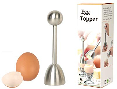 Outil Coupe Oeuf Topper D'oeuf Acier Inoxydable pour Oeufs Durs et Mous14.5 * 4.5cm