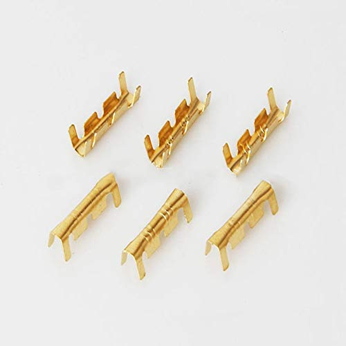 NGHSDO Capicorda 200pcs / Lot Doppio Tipo a U-Tipo Pin del Cavo del Cavo del connettore del Cavo del Rame del Cavo Quadrato di Rame di Rame Connettore Filo (Color : Yellow)
