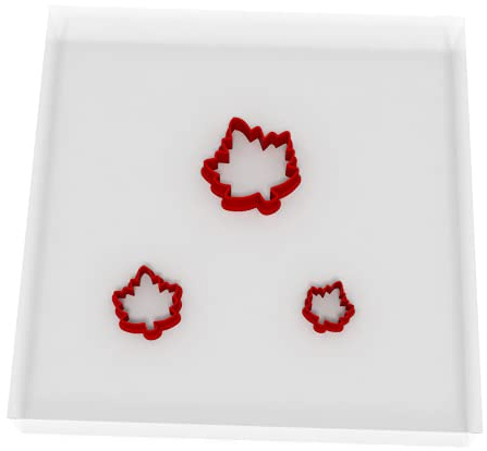 Mini/Tiny Maple Leaf Set of 3 Value Fondant Cutter 1.5CM + 2CM + 3CM 2