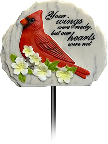 Spoontiques - Garden Décor - Garden Stake - Decorative Stake for Lawn and Yard - 24” High - Durable Weather Resistant Resin Sign for Home Décor - Cardinal Memorial Garden Stake