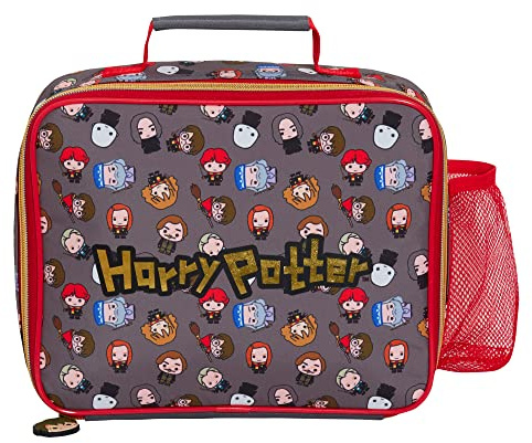 Harry Potter Bolsa de almuerzo para niños Chibi Character aislada con soporte para botellas