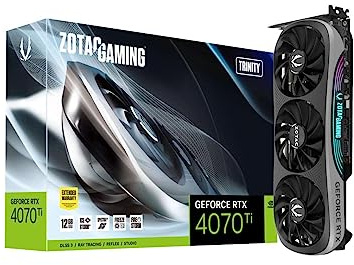 ZOTAC Gaming GeForce RTX 4070 Ti Trinity Grafikkarte | 7680 Kerne | 12 GB GDR6X | 192-bit | 21 Gbps