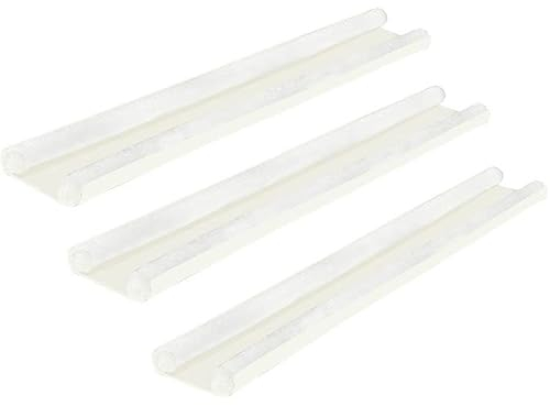 3er-Pack Anpassbare doppelte Zugluftrolle - Zugluftstopper für Türen weiß - 95 cm Zugluftstopper gegen Zugluft und Kälte
