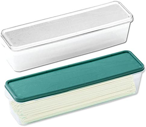 Dtoterul Contenitori per La Conservazione Della Pasta 2 Pezzi Conservazione Degli Spaghetti Scatola per Spaghetti Contenitori per Alimenti Ermetici Barattoli Plastica per Conservazione Cereali Noci
