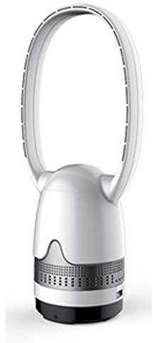 Ventilatore a Torre Senza Pale, Ventilatore Oscillante Senza Pale Ad Angolo Ampio di 120° con Telecomando, Presa D'aria a 360°, Timer 8H, Ventilatore Da Pavimento per Camera Da Letto, Stanza Intera, U