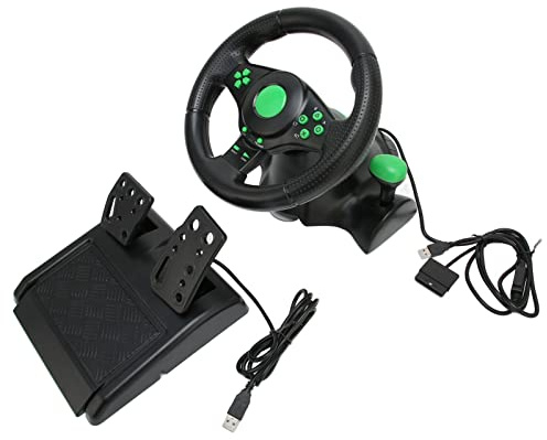 Tangxi USB Car Racing Wheel With Pedal, 180 Degree Driving Wheel for PC, 360, Steering Wheel With Game Machine