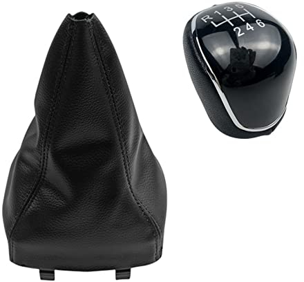 Schaltmanschette Knauf Für Ford Für Mondeo Mk4 IV 2007-2014 Auto Schaltknauf Gamasche Boot Abdeckung Auto Schaltknauf Schaltknauf Knopf (Größe : Black 6 speed 2pcs)