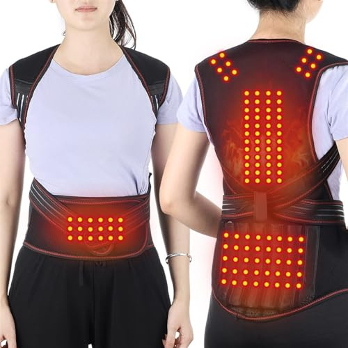 Sjukgymnastik Ländryggsbygel Självuppvärmande 118 St Magneter Helt Ryggstöd Bälte Axel Nacke Midjestöd Uppvärmd Väst För Seniorer Män & Kvinnor (Color : Black, Size : M)