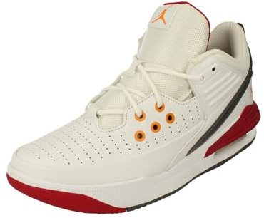Nike Air Jordan Max Aura 5 Herren Basketball Trainers DZ4353 Sneakers Schuhe (UK 9 US 10 EU 44, White Vivid orange 160)