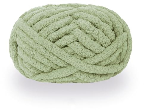 Dicke Wolle, Diameter 2cm Chunky Wool, Grob Gestrickte Kuscheldecke, Roving Garn Zum Handstricken Häkeln, Grobstrick Weiches Wollgarn Haustier Bett Sofa (grau Grün)