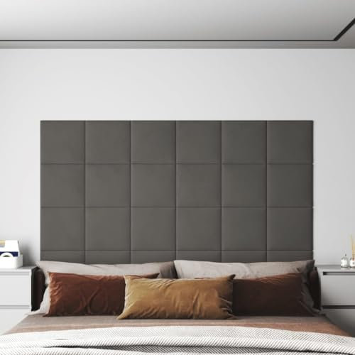 INLIFE Pannelli Murali 12 pz Grigio Scuro 30x30 cm in Velluto 1,08 m² Articoli di ferramenta, Materiali da Costruzione (4,2KG)