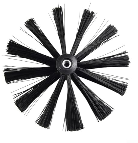 Dryer Vent Cleaning Brush, Chimney Lint Remover, Nylon Bristle Head, Suitable for Dryer Duct, Chimney Pipe, M8 Thread Interface (150mm)