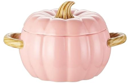 Marmite céramique 1,9 l grand bol à soupe poignées passe lave-vaisselle micro-ondes pot citrouille Halloween Noël Thanksgiving