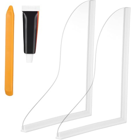 SHOWERORO 2 Stück Duschspritzschutz aus Acryl und Silikon Verformungsbeständig und Leicht zu Reinigen für Waschbecken und Badewanne im Badezimmer
