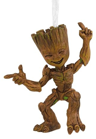 Hallmark Groot Hanging Ornament, Guardians of the Galaxy, MARVEL | Christmas Tree Decoration, Durable Resin, 7.6cm x 7cm x 2.5cm