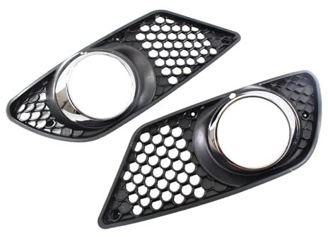 HANZOU 2 Stück Auto-Frontstoßstangen-Nebelscheinwerfer-Lampenabdeckung, passend for Mercedes, C-Klasse W204 2008–2010 A2048850353 A2048850253 ABS Auto-Frontstoßstange, Nebelscheinwerfer-Kühlergril