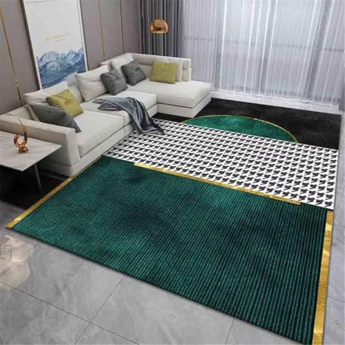 RUGMRZ Alfombras Alargadas Alfombras para Cocina Alfombra Rectangular Verde para Sala de Estar, cojín para sofá, antiincrustante Habitación 80X120CM