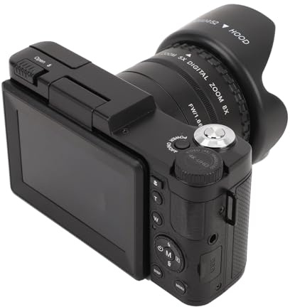 48 MP 4K Digitalkamera, 5X Optisk Zoom Kompaktkamera med Autofokus, Webbkameraläge för Resor, Slow Motion-inspelning, Timelapse-fotografering, Vloggningskamera med 3,0 Tums