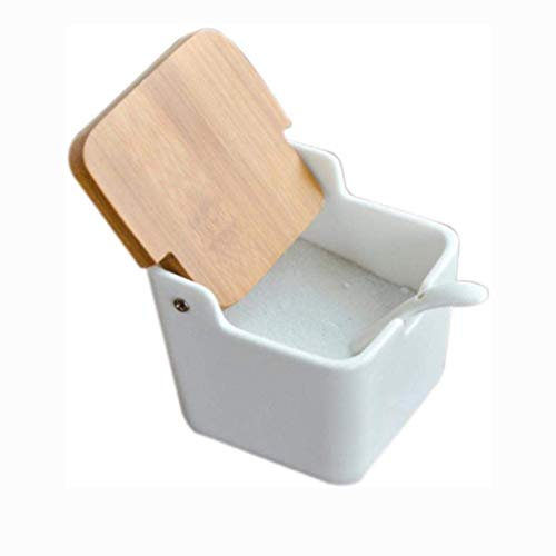 Bouteille d'assaisonnement en céramique, Pot d'assaisonnement en céramique, huilier à Condiments de Cuisine, Blanc