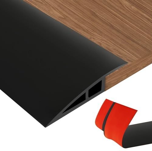 PVC Türschwellen Leiste, Übergangsprofil Selbstklebend Höhenausgleich von 5–10mm, Übergangsleiste Boden zum Verbinden von Bodenfugen und Teppichschwellenübergang, Bodenfliesen