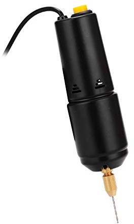 Hyuduo Small Electric Drill, USB Power Mini Handheld Drill Tool with Small Bit, ABS Metal Hand for Jewelry Pearl Resin Art Making, Portable Compact 5V Punching Tool