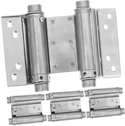 VALICLUD 4 pièces Charnières Inox Double Ressort Auto Fermantes Charnières Robustes Acier Inoxydable Réglables pour Intérieures et Extérieures