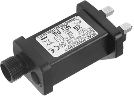 24V/31V Transformer Plug for Christmas Lights, 8 Lithging Modes Replacement Adapter with Timer & Memory Function, IP44 Waterproof Power Supply for Xmas Lights, LED Fairy Lights (24V, 3.6W)