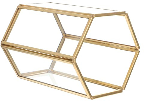 DECOMELODY Makeup Pinselhalter Glas Transparenter Kosmetik Organizer mit Kristalloptik Platzsparende Aufbewahrung für Schminkpinsel und Kosmetik Geeignet für Schlafzimmer und Badezimmer