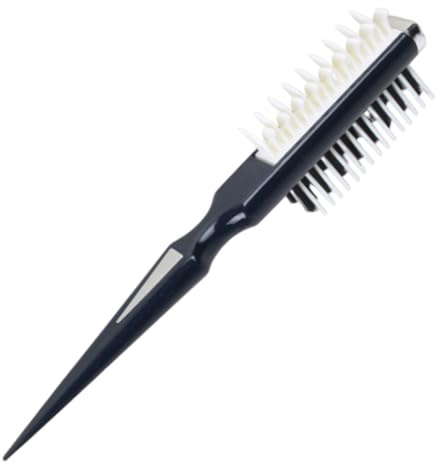 Peine de volumen de doble cara, peine para el cabello de 9, 7 pulgadas con cola puntiaguda para alisar y dar volumen