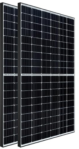 TONGWEI Solarmodul 500W Black Frame, TW Bifazial Monokristallines Solarpanel Einzelsolarmodul, Photovoltaik PV Anlage für Haus Dach Terrasse Balkon, 2 Stück 500W
