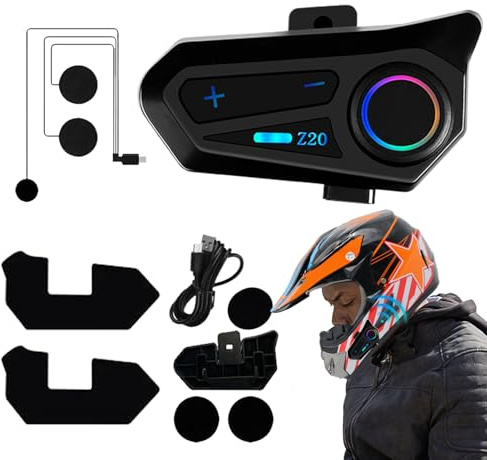 Auriculares inalámbricos impermeables IPX6 para cascos, auriculares para casco de motocicleta, auriculares de medio casco con carga tipo C, equipo de audio para ciclismo al aire libre, auriculares de