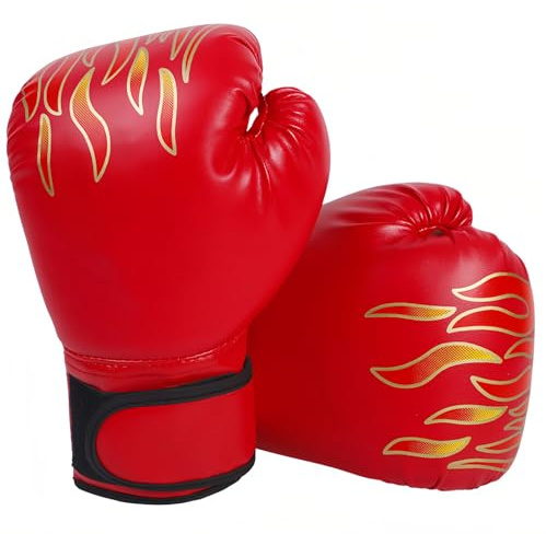 Box Handschutz Kinder,Guantes de Boxeo de PU,Guantes de Boxeo para Niños y Junior,Boxing Gloves para Golpear,Saco de Arena,Muay Thai,Taekwondo,Artes Marciales,Adecuados para Niños de 3 a 12 Años,Rojo