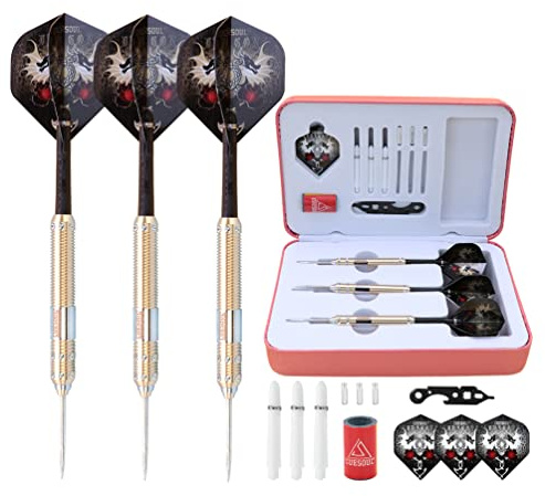 CUESOUL Dragon Deluxe Messing Steel Dartpfeile, 21 Gramm