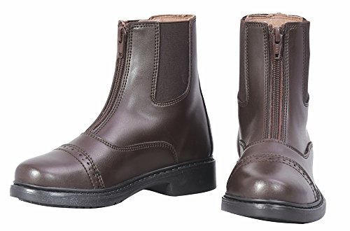 TuffRider Children's Starter Front Zip Paddock Boots, Mocha, 13