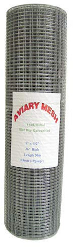 Hills of Devon Galvanised Welded Wire Mesh 48 x 1/2 x 1/2 x 1.0mm x 15m