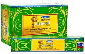 Satya 3 x Natural PATCHOULI Incense Sticks 15g (3 boxes)