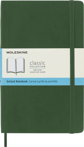Moleskine Classic Notebook, Soft Cover, Large (5 x 8.25) Dotted, Myrtle Green, 192 Pages