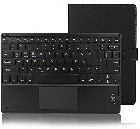 Custodia Tablet 10 Pollici, Custodia Tablet Universale con Tastiera Bluetooth, Custodia Silicone Removibile, Tastiera Touchpad Bluetooth con Custodia Protettiva per Tablet PC da 9-10-10 Pollici