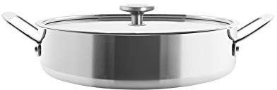 Chantal Stainless Steel 3.Clad Tri-Ply Cookware, 5 Quart Sauteuse
