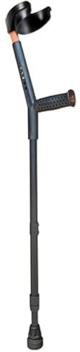 Gima Orthopädische Krücken, kanadische Gehstöcke, doppelte Anpassung, offenes Armband, austauschbarer perforierter weicher Griff, Leichtmetalllegierung, Gesamthöhe 90-126 cm, Belastung 150 kg, 1 Paar
