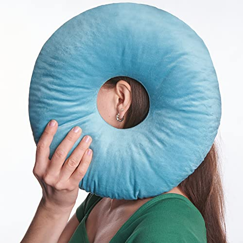 ODOXIA Piercing Pillow | Ear Piercing Pillow for Side Sleepers | Pain Relief | Adjustable Filling | Donut Cushion for Ear | Reduces Pressure | Hole | CNH Cushion for Earring