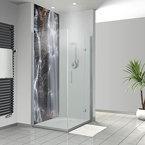 WANDFREUDE individuelle Duschrückwand Aluverbundplatte auf Maß (1 Stück - Norwegen - Seidenmatt) – Dusche Wandverkleidung Duschwandverkleidung Duschrückwände