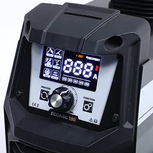 Decapower ECOARC Poste à Souder 160A Soudeuse à l'arc Inverter MMA Soudage électriques Soudure Portable Avec écran pour Utilisation familiale