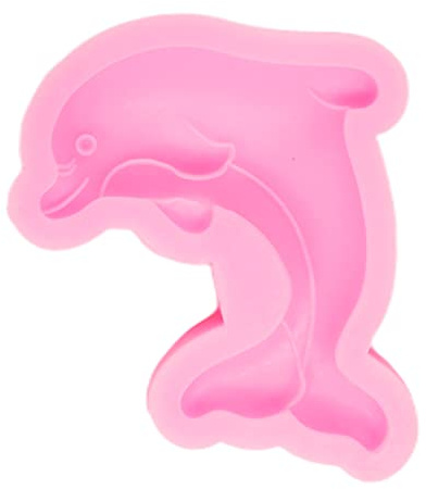 Schokoladenform Delphin Kuchenbackform Rosa Silikon Kindergeburtstag Weihnachten 7,7 x 5,9 x 1 cm rosa Silikonform Zubehör für Kuchen Eis Schokolade Brot Dessert Pudding BPA Free BPA Frei