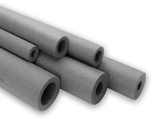 10 m Rohrisolierung (Stangenlänge 1 m) GRAU Basic Isolierschlauch Heizung Sanitär PE Isolierung Made in EU - 22 x 9 mm (Rohr Ø x Isolierstärke)
