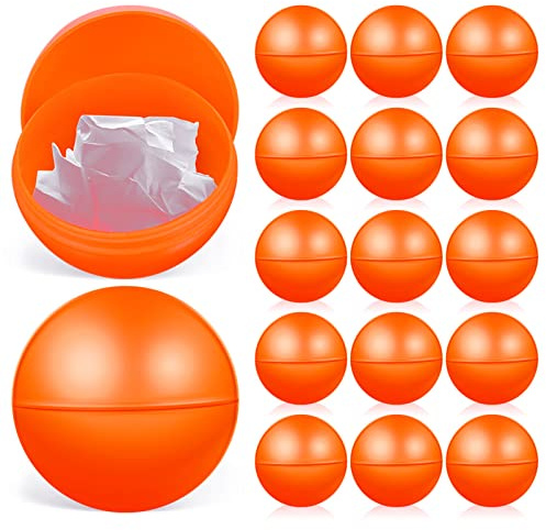SAFIGLE Pong-Bälle Lotterie-Kugeln 25 Stück Set - Hochqualitative Kunststoff-Hohlkugeln ohne Nummerierung für Bingo-Spiele - Perfect für Party-Aktivitäten und Öffnende Kugel-Requisiten - 4 cm Orangefa